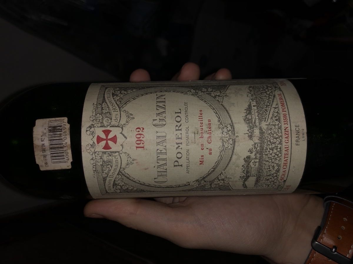 Bouteille de Château Gazin, Pomerol 1992
